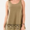 Light Khaki Lace Stitching Tank Top 1 Light Khaki Lace Stitching Tank Top -OLALA Clothing Shop 304424 P 16533825228510