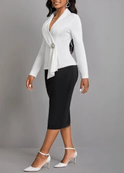 Black Long Sleeve Asymmetrical Neck Bodycon Dress 9 Black Long Sleeve Asymmetrical Neck Bodycon Dress -OLALA Clothing Shop 314625 P 16659991728202