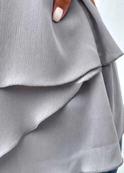 Grey Layered V Neck Tank Top -OLALA Clothing Shop 323920 P 16785342252986