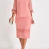 Dusty Pink Fake 2in1 H Shape Dress -OLALA Clothing Shop 324185 P 16736195308330
