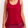 Red Lace Strappy Scoop Neck Tank Top -OLALA Clothing Shop 328727 P 16788834680810