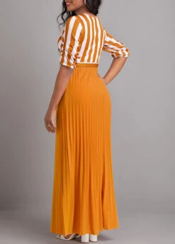 Ginger Button Geometric Print Belted Maxi Dress -OLALA Clothing Shop 333166 P 16831997700982