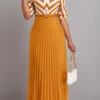 Ginger Button Geometric Print Belted Maxi Dress -OLALA Clothing Shop 333166 P 16831997702200