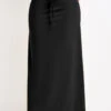 Black Pocket A Line Drawastring Maxi Skirt -OLALA Clothing Shop 334288 P 16843227980100
