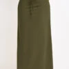 Olive Green Pocket A Line Drawastring Maxi Skirt -OLALA Clothing Shop 334290 P 16851002575190