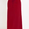 Wine Red Pocket A Line Drawastring Maxi Skirt -OLALA Clothing Shop 334292 P 16851002465980
