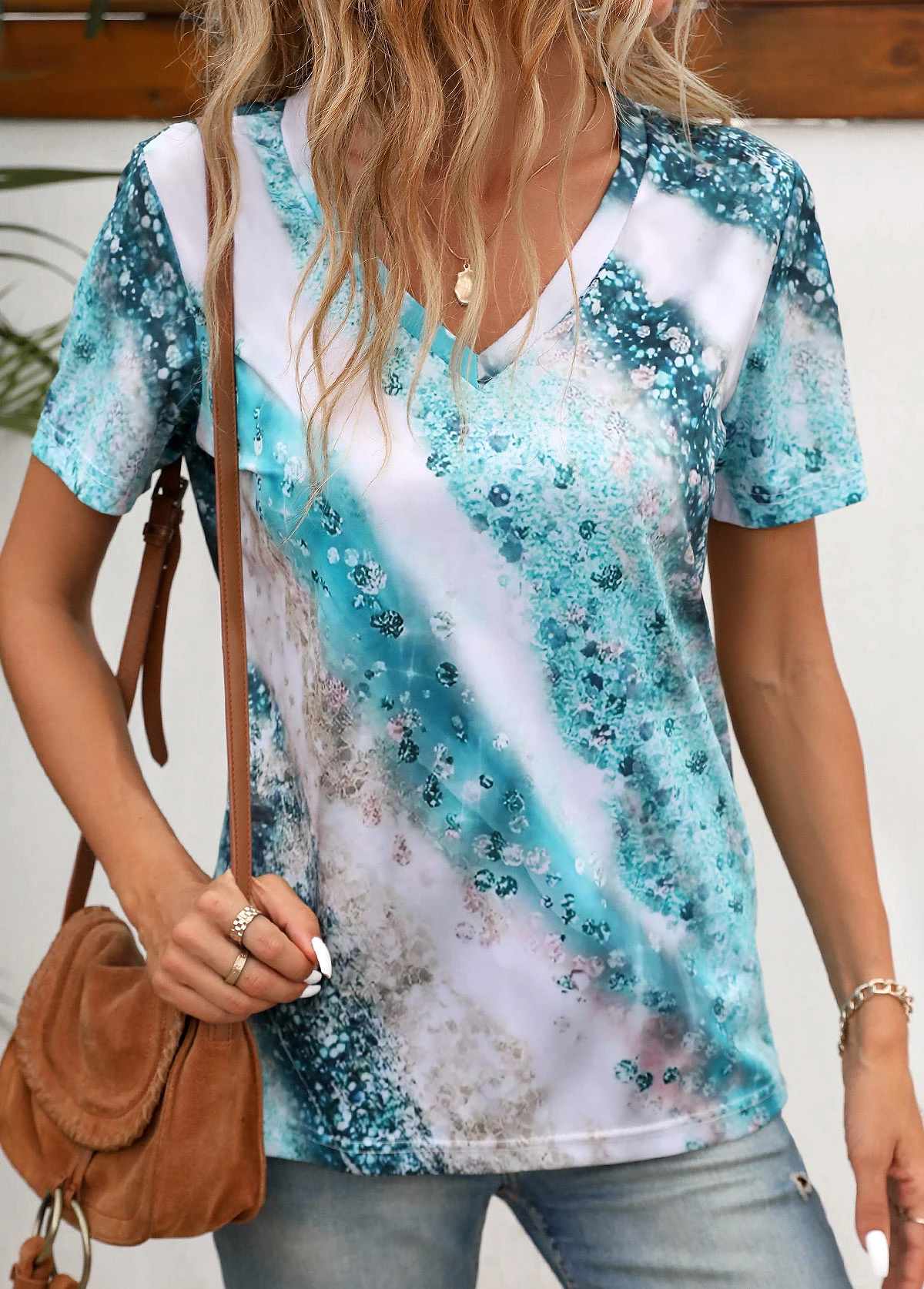 Multi Color Ombre Short Sleeve T Shirt 7 Multi Color Ombre Short Sleeve T Shirt - Image 5